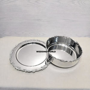 Bol à chocolat en métal très tendance pour le Moyen-Orient, dernière collection arabe, finition nickel brillant, bol à chocolat de luxe. - Product Image 4