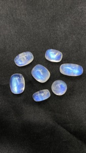 Lot certifié de pierres de lune arc-en-ciel naturelles, formes variées, cabochons, pierres précieuses en vrac, 23,06 carats, pour bijoux - Product Image 2