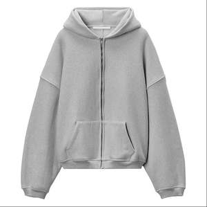 Sudadera con capucha y cremallera bordada de alta calidad para hombre, estilo oversize, corte holgado, hombros caídos, forro polar, estampado de dibujos animados, precio de fábrica, gran oferta - Product Image 4