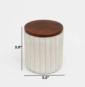 Pot à bougie rond en céramique fait main avec couvercle, récipient décoratif pour bougies, pour la décoration intérieure, l'aromathérapie, Noël, faible MOQ - Product Image 3