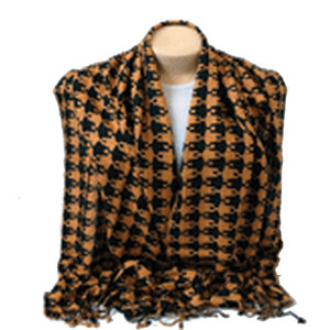 Elegant Houndstooth Rayon Scarf Soft Lightweight Viscose Scarf Fashion Neck <b>Wrap</b> <b>Shawl</b> Stylish Women Men Winter Fall Classic - Product Image 1