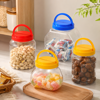 Bocaux alimentaires transparents en PET à large ouverture, de 30 ml à 1000 ml, avec couvercles, pour le miel, la gelée, le sucre, les collations et l'emballage d'aliments pour bébés (vente en gros)