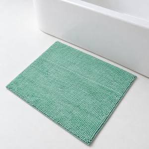 Alfombra de Baño de Algodón y Microfibra de Poliéster, Tejida a Mano, con Mechones, Venta al por Mayor para Decoración de Hoteles y Hogares, Color Verde Menta - Product Image 2