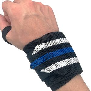 Muñequeras de entrenamiento para gimnasio, venta al por mayor, muñequeras de entrenamiento Crossfit con bucle para el pulgar, muñequeras de Fitness para ejercicios de levantamiento de pesas - Product Image 2