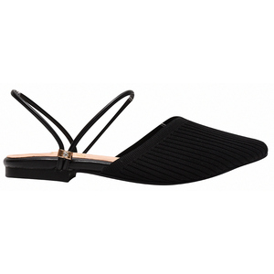 Ann'S Women Knit Mary Jane Mule <b>Flats</b> Pointed Toe Slip On Backless Shoes - Product Image 2