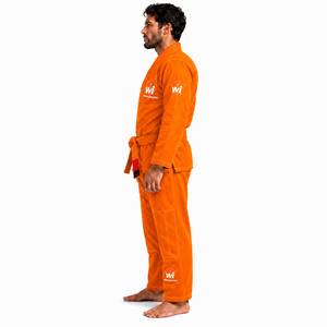 Kimono de BJJ Naranja 100% Algodón, Duradero, Corte Regular, Kit de Ropa de Artes Marciales para Hombre - Product Image 3