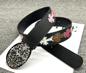 Cinturón de Cuero PU Blanco Personalizado, Estilo Punk Hip Hop, Muchos Diseños, Hebilla de Aleación, Cinturón Y2K con Hebilla Cruzada para Hombre y Mujer - Product Image 6