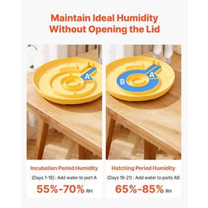 Incubadora de 18 Huevos con Volteo Automático, Control de Temperatura y Humedad, Ventana Transparente de 360 Grados, Recarga Automática de Agua - Product Image 3