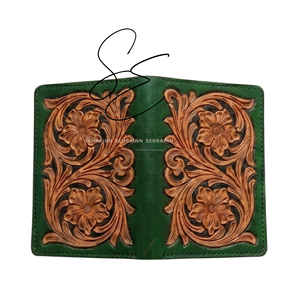 Custom Genuine Leather Passport <b>Holder</b> Handmade Floral Tooled Passport Cover Travel Wallet Cowgirl Fashion Accessory - Product Image 4