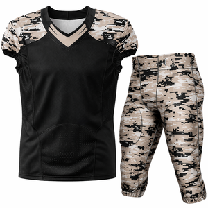 Tenue de football américain en gros, kit sportif respirant en tissu mesh, sublimation numérique, camouflage personnalisé, design athlétique haut de gamme - Product Image 1