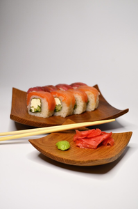 Japanese Style Wooden Plate <b>Set</b>: <b>Square</b> Oak Sushi Plate, Handmade Decor - Product Image 5