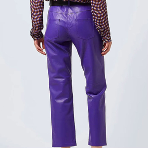 Unique Design Winter Women Leather Pants Anti-Wrinkle Breathable Durable Professional Use High Quality Customizable Sizes - Product Image 5