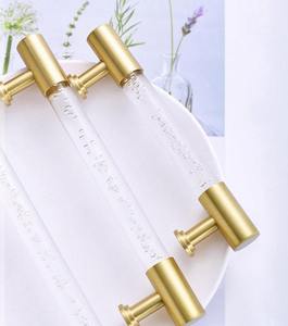Luxury Antique Cabinet <b>Pull</b> Door Handles Wholesale Price Furniture Hardware Cabinet Handle Brass Acrylic Handle Customize Size - Product Image 3