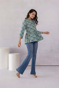 GREEN COTTON <b>TOP</b> WOMEN - Product Image 4