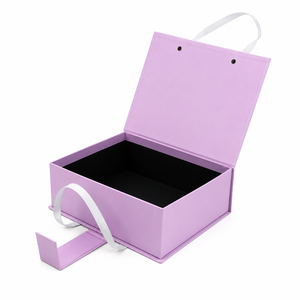 Boîte d'emballage en carton rigide EcoRev personnalisée avec couvercle rabattable, poignée, finition mate, impression UV, gaufrage, emballage cadeau, boîte en papier avec aimant - Product Image 3
