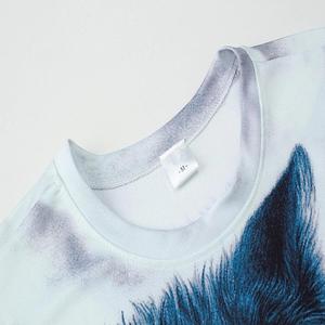 Camiseta de Alta Calidad con Impresión Personalizada, Diseño 3D de Lobo, Sublimación, Camiseta Personalizada para Hombre, Diseño Gráfico con Tu Propio Logotipo - Product Image 1