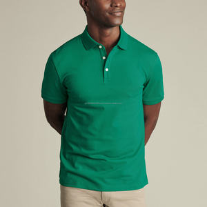 Polo en coton et élasthanne pour homme, vêtements décontractés, confortable, respirant, évacuant la transpiration, tricoté, chemises de golf - Product Image 1