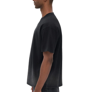 T-shirt délavé à l'acide, coupe oversize, personnalisé, en coton, style boxy, court, effet soleil, haute qualité pour homme - Product Image 5
