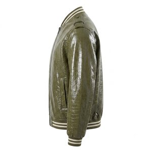 Chaqueta de Cuero Personalizada para Hombre, Mezcla de Algodón, Fabricante Mayorista OEM - Product Image 3