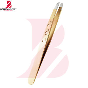 แหนบปลายเฉียงสีทอง คุณภาพดีจากซัพพลายเออร์ รุ่นใหม่ ใช้งานง่าย กันลื่น ปรับแต่งได้ตามต้องการ เหมาะสำหรับการตกแต่งทรงคิ้ว - Product Image 2