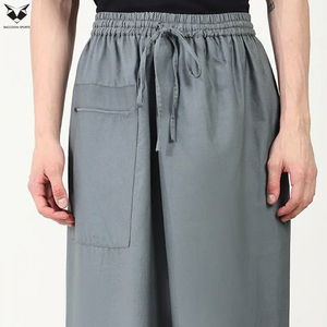 Pantalones Islámicos Modestos para Hombre, Estilo Izar Lungi con Bolsillo con Cremallera, Cintura Elástica, Mezcla de Algodón, Transpirables, de Secado Rápido, Suaves y Cómodos - Product Image 5