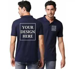 T-shirts unisexes en polyester mat de couleur verte, polos personnalisés pour lycéens, vêtements pour étudiants, style col pour le sport - Product Image 3