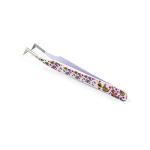 Pince à épiler de précision en acier inoxydable, à pointe fine courbée, pour isolation des extensions de cils, outil de beauté professionnel pour salon, OEM ODM - Product Image 4