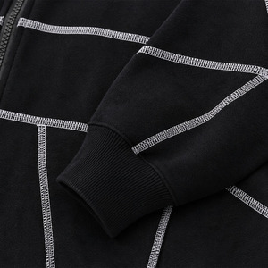 100% Cotton Custom Reverse <b>Sewing</b> Design Oversized Hoodies Jogger <b>Sets</b> Manufacturer Premium Zip Up Casual Streetwear OEM Bulk - Product Image 2