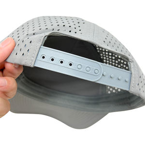 Casquette de baseball classique imperméable kaki de haute qualité avec logo brodé 3D personnalisé et trous découpés au laser, style sportif pour le golf - Product Image 3