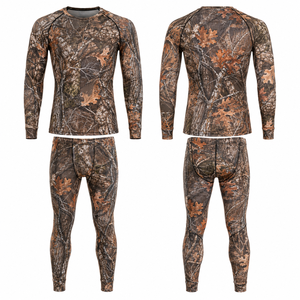 Conjunto de Camisa y Pantalones de Camuflaje de Manga Larga para Hombre MEGAMAPLE, Transpirable, de Poliéster, para Caza, Aire Libre, Casual, Verano - Product Image 1