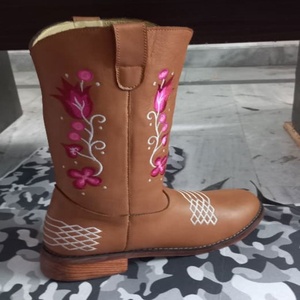 Bottes hautes à talons bas fabriquées en usine, vente en gros, grandes tailles pour enfants, bottes de cow-boy occidentales de haute qualité pour enfants, chaussures de cow-boy - Product Image 1