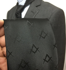 Nueva Corbata Masónica Master Mason Blue Lodge con Compás Cuadrado Negro, Regalia Masónica, Servicio OEM - Product Image 5