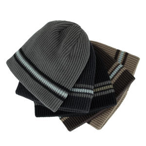 Beanie Jacquard Knitted <b>Hat</b> Soft Stretch Fabric <b>Winter</b> Cap Textured Pattern Casual Streetwear Unisex Style And Sale OEM Service - Product Image 6