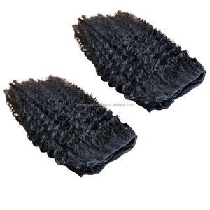 Vente en gros de cheveux indonésiens crépus bouclés trame douce brillante 100% humains Remy cuticule alignés sans enchevêtrement Afro/Curl couleur naturelle - Product Image 5