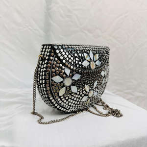 กระเป๋าไม้ถูพื้นโลหะลายโมเสกสำหรับผู้หญิงกระเป๋าถือแฟชั่นสำหรับตอนเย็นกระเป๋าใบใหญ่แฟชั่นส่งออกไปทั่วโลกของ falak - Product Image 3