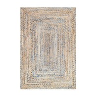 Maßgefertigter 100% Jute-Durrie-Teppich Handgewebter Indischer Bodenbelag Dekorativ für Esszimmer Kilim Direktexport Indien