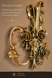 Jansons and Company Contemporary Oval Brass <b>Wall</b> <b>Sconce</b> with Ornate Mirror & Crystal Candle <b>Light</b> for Hallway - Product Image 6