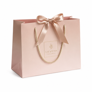Premium Luxury Kraft Paper Shopping <b>Bag</b> with Flexo Printed Satin Ribbon and Custom Logo - Product Image 2