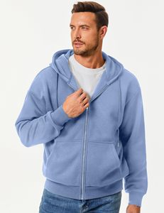 Custom Logo 400G 100% Cotton Heavyweight <b>Fleece</b> <b>zipper</b> Hoodie Men's Winter Print Embroidered Knitted Stock Blank - Product Image 3