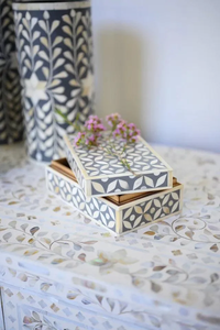 Luxury Bone Inlay Wooden <b>Trinket</b> Jewelry <b>Box</b> Mother of Pearl Gift Storage - Product Image 4