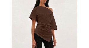 Women's Acid Wash <b>Off</b> <b>Shoulder</b> Sweatshirt Casual Vintage Look <b>Long</b> <b>Sleeve</b> Loose Pullover Soft Fashion <b>Top</b> Relaxed Fit Streetwear - Product Image 2