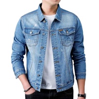 Veste en jean classique pour homme, coupe slim décontractée, style streetwear, veste en jean bleu vintage pour homme, vêtement d'extérieur élégant