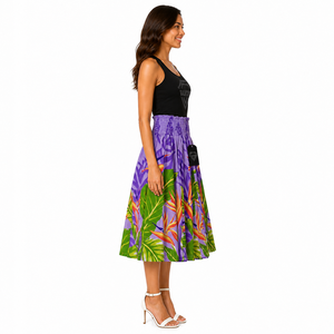Women Hawaiian Floral Custom Beach Maxi <b>Skirt</b> Tropical Island Autumn Vacation Casual Lightweight Flowy <b>Skirt</b> Wear OEM - Product Image 3