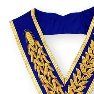 Collier de régalia maçonnique de haute qualité, collier d'officier maçonnique de haute qualité, broderie faite à la main, collier de régalia de la franc-maçonnerie - Product Image 5