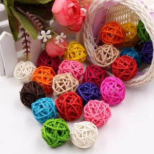 Wholesale <b>christmas</b> ball baubles tree ornaments woven rattan hanging & table display balls - Product Image 1