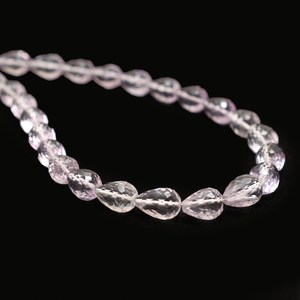 Perles de Briolette facettées en forme de goutte d'eau en améthyste rose naturelle AAA+ 5x8mm-7x10mm, pierres semi-précieuses pour bijoux - Product Image 2
