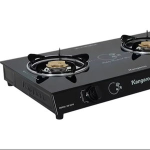 KANGAROO New Model Dual-Cooker <b>Gas</b> <b>Cooktop</b> Piezoelectric Ignition Plastic Surface 1 Year Warranty Tabletop Use Hotel Household - Product Image 1