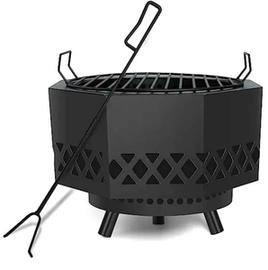 Barbecue et brasero d'extérieur en métal Skies Trader, chauffage de terrasse au gaz naturel avec grille de cuisson, écologique pour jardin, cour et camping - Product Image 5