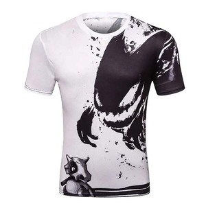 T-shirts personnalisés grande taille pour hommes, col rond, impression numérique, tissu jersey respirant et à séchage rapide, vente en gros - Product Image 1