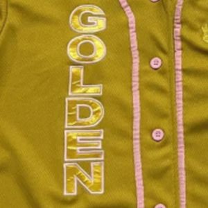 Golden Baseball <b>Shirt</b> Custom Team Uniform Short Sleeve Button Front Sports Jersey with Classic Design for Players Fans - Product Image 5